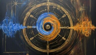 Artistic rendering of Penrose super-radiance: electromagnetic waves with selected rotation patterns are amplified as they interact with a system that appears to rotate at superluminal speeds. Credit Dalila Pasotti and Hadiseh Nasari