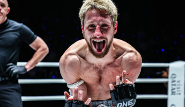 American Muay Thai fighter Luke Lessei poses for the camera