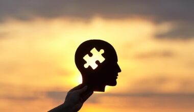 Man Brain Puzzle Missing Pieces Dementia Sunset