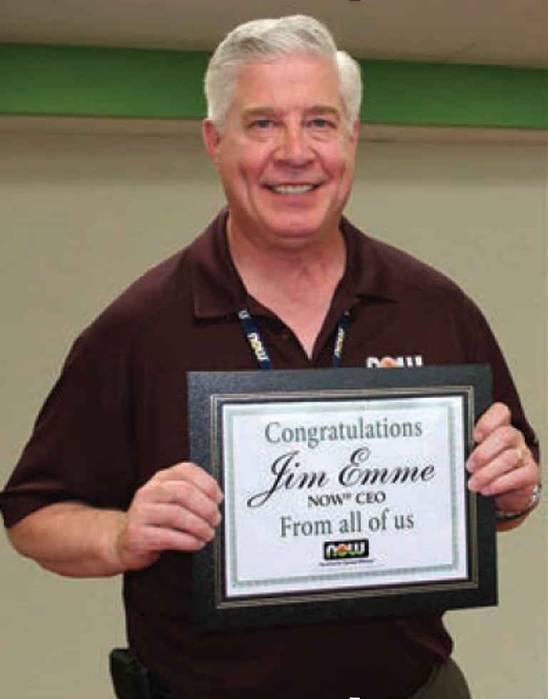 Jim Emme, on May 1, 2014, after being names CEO of NOW Health Group