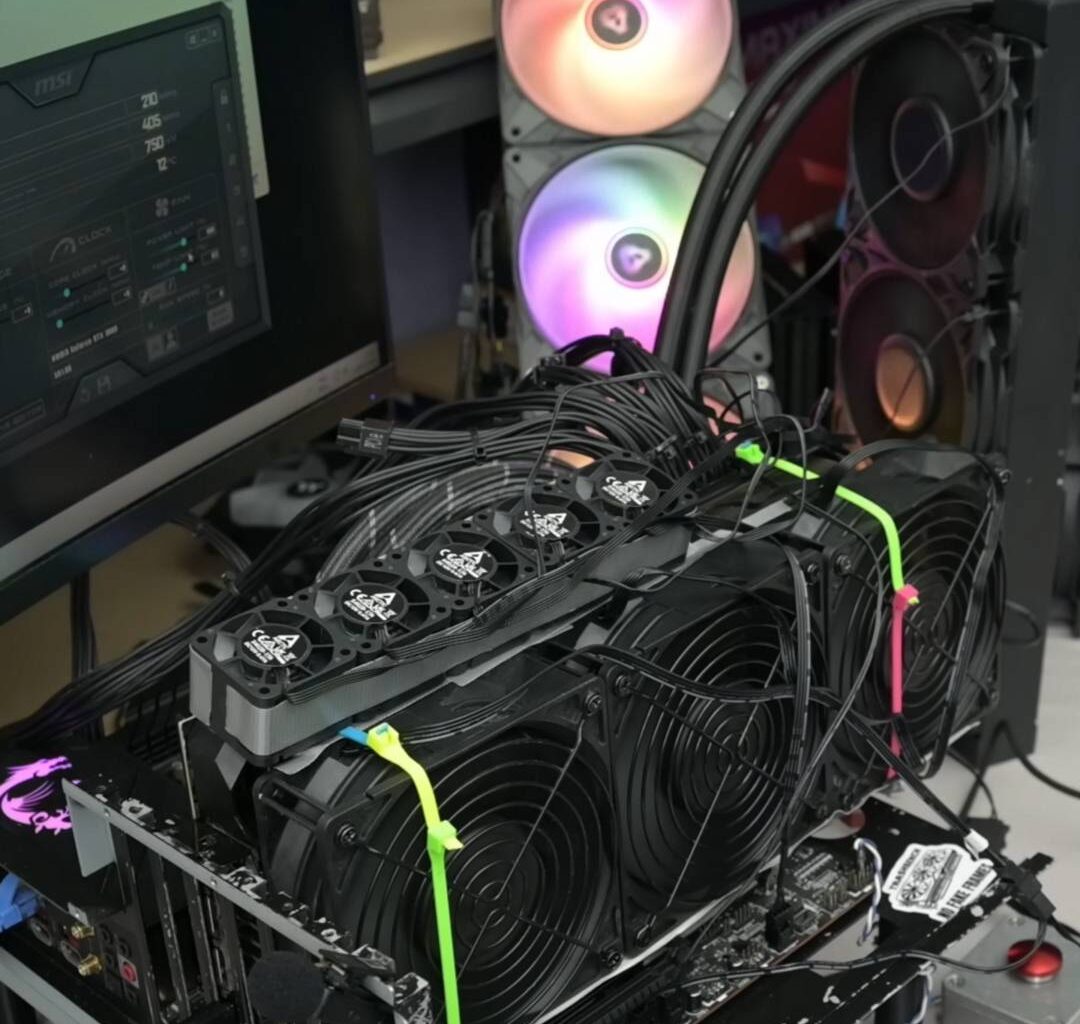 Modder straps AIO cooler and 11 fans to Nvidia GeForce RTX 3080, temperature plummets by 33°C