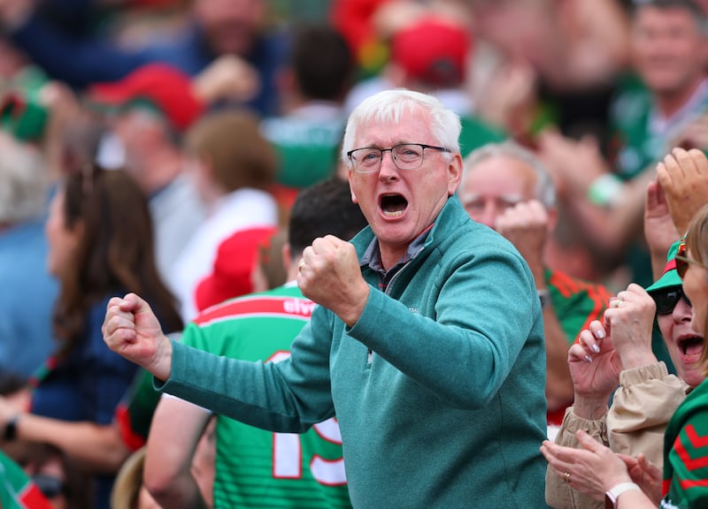 Mayo fans react at the All-Ireland Senior Football Championship Final against Kerry. Photograph: Tom O’Hanlon/Inpho