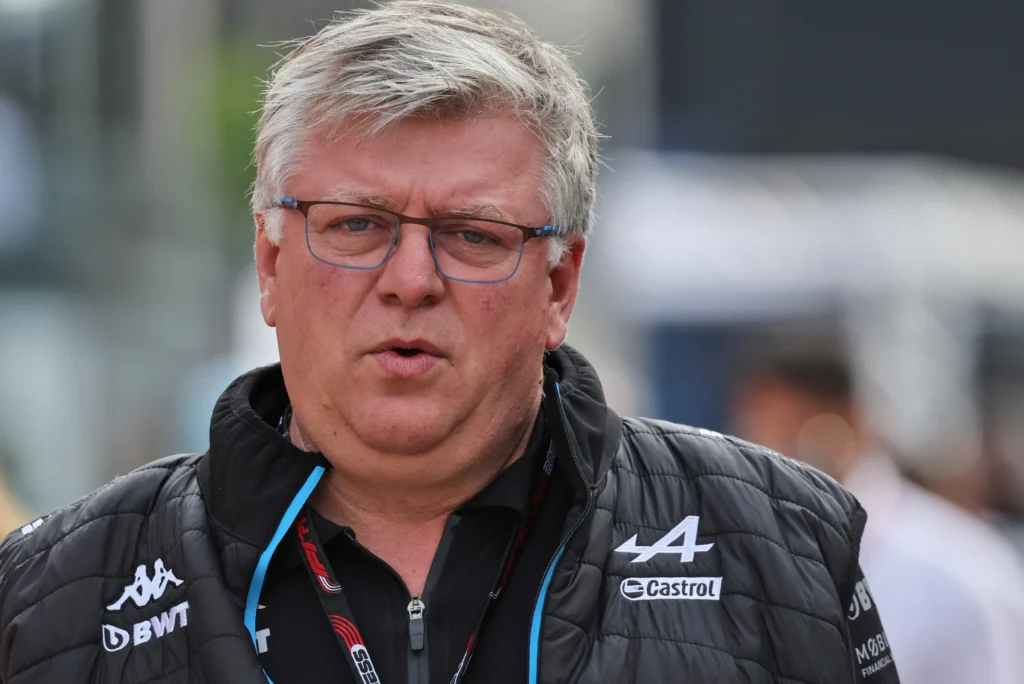 Otmar Szafnauer spoke to FIA Race Director Rui Marques after the British GP.