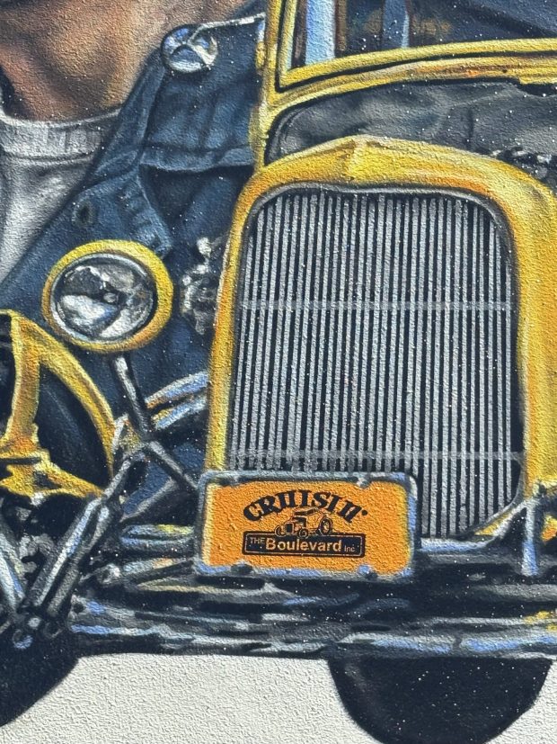 Max Bala has completed a new mural celebrating the trades programs at Petaluma High School. (Max Bala)