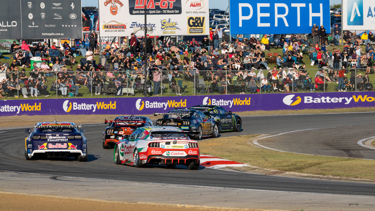 Supercars Perth schedule AEST: race start time east coast, support category practice qualifying 2026 Sydney Melbourne Brisbane