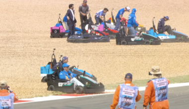 Multiple F1 drivers become stuck in hilarious Lego race moment