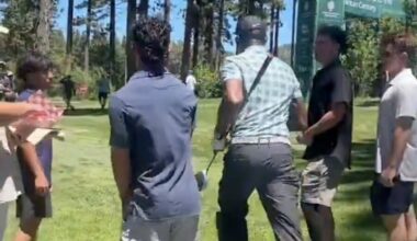 WATCH: NFL Legend Jerry Rice Chases Heckler at Golf Course