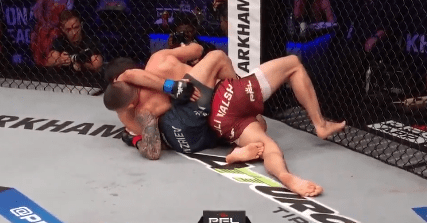 Video: Biaggio Ali Walsh taps to modified twister at PFL Austin