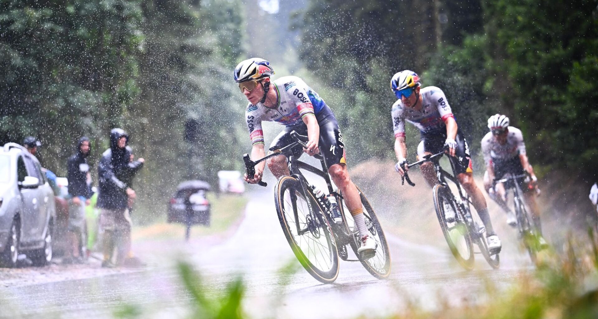 'I suffered quite a bit from the rain' - tenacious Remco Evenepoel retains podium spot at Tour de France despite struggling on stage 14 final ascent