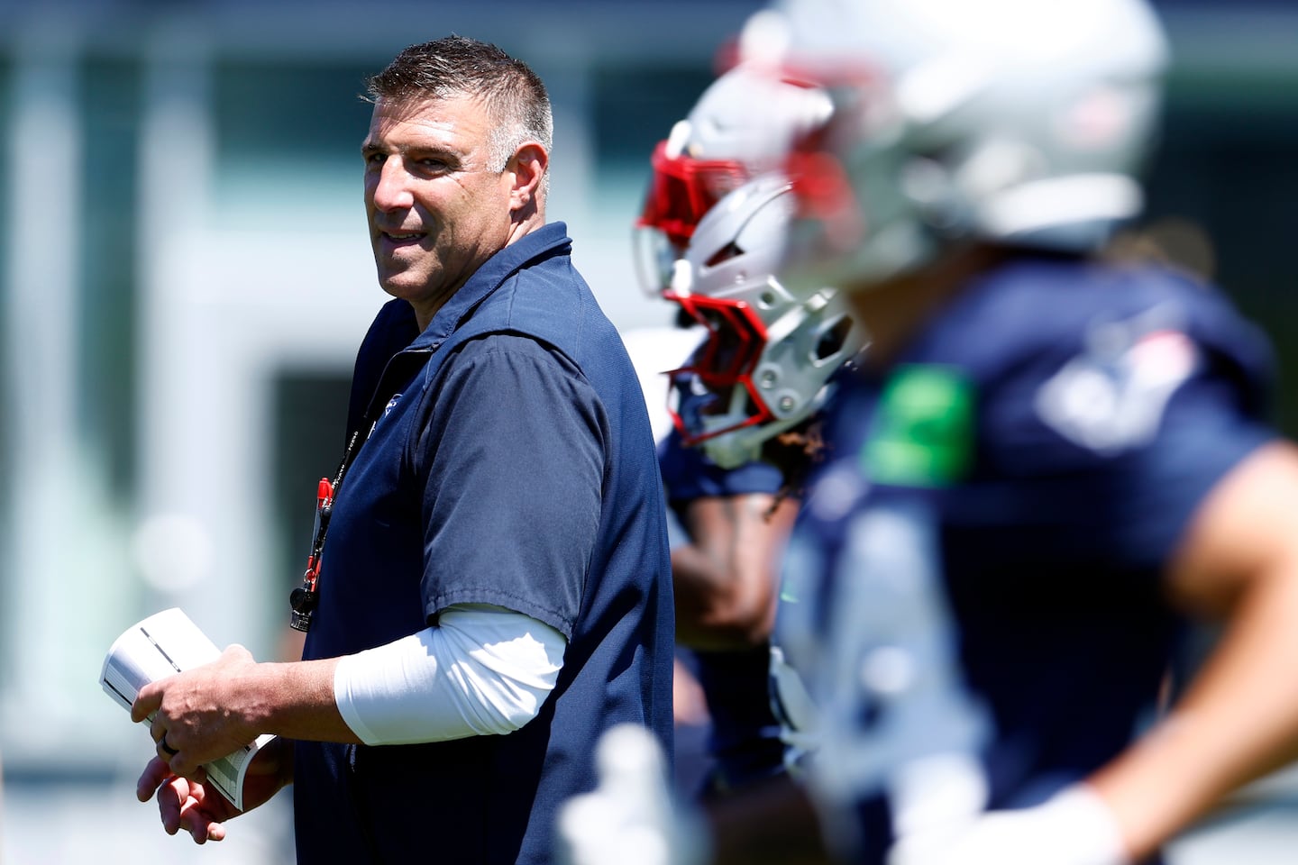 Coming off a Super Bowl trip in his first season as Patriots coach, Mike Vrabel has the team back in Foxborough for the start of training camp.