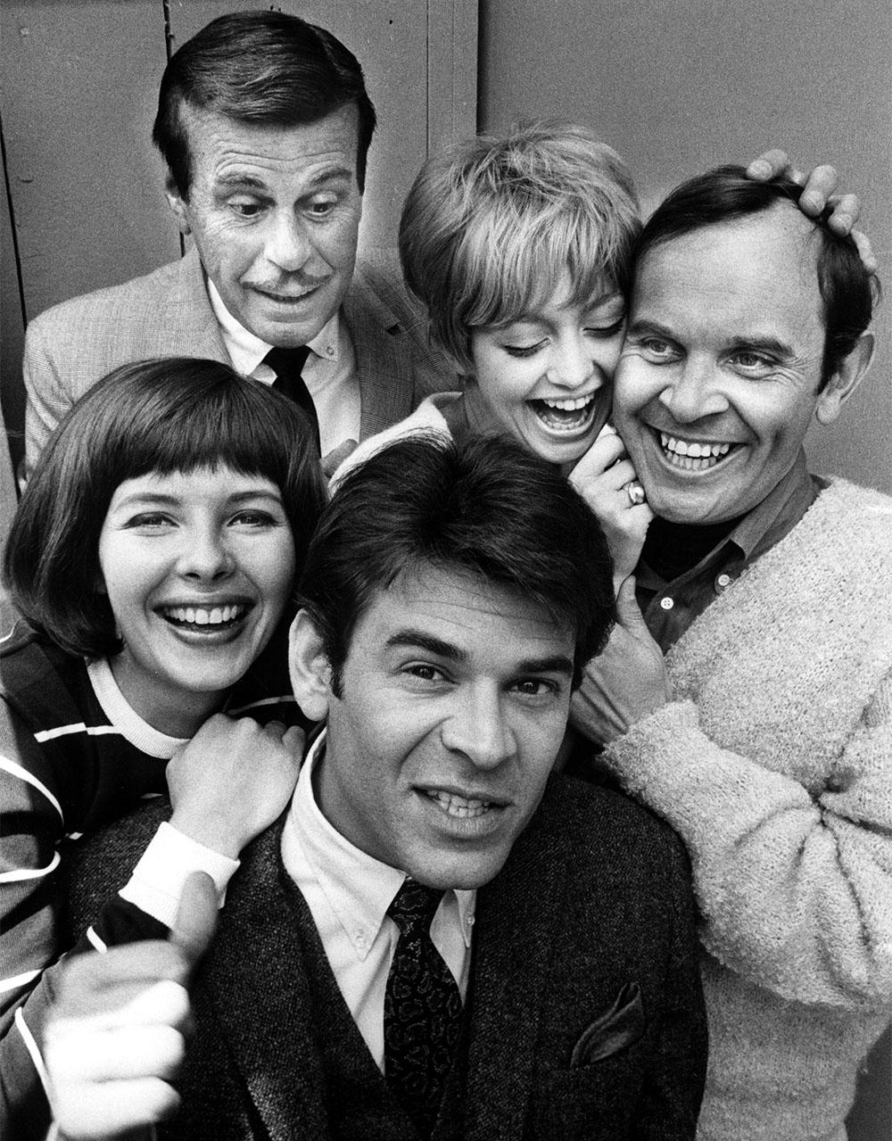 Julie Parrish, Billy deWolfe, Joby Baker, Goldie Hawn, Ronnie Schell in 1967-1968.