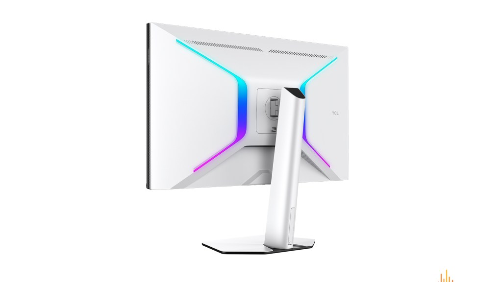 TCL 32R84 QD-Mini LED Gaming Monitor - Back Left with LED on