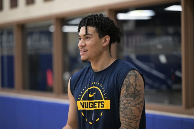 Denver Nuggets KJ Simpson during a summer league team practice at Ball Arena in Denver on Wednesday, July 8, 2026. (Photo by Hyoung Chang/The Denver Post)
