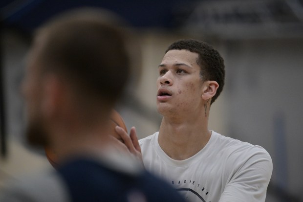 Denver Nuggets Trevon Brazile during a summer league team practice at Ball Arena in Denver on Wednesday, July 8, 2026. (Photo by Hyoung Chang/The Denver Post)