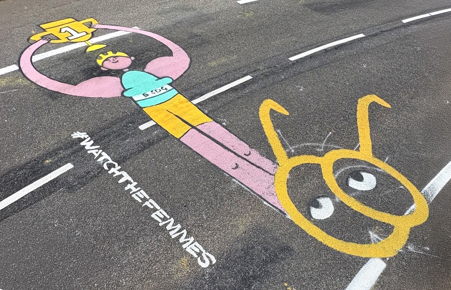 Škoda turns graffiti into celebration of women's cycling at Tour de France