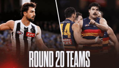 AFL Teams Round 20 2026: Confirmed line-ups, ins and outs
