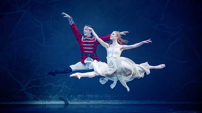 The Australian Ballet Joseph Caley and Mia Heathcote in The Nutcracker (Wright) photo by Daniel Boud (2024)