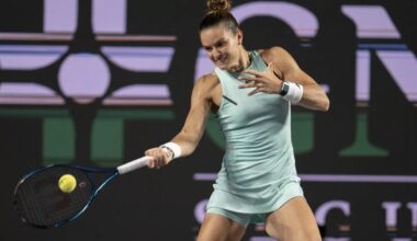 Maria Sakkari in action ahead of the WTA Athens.