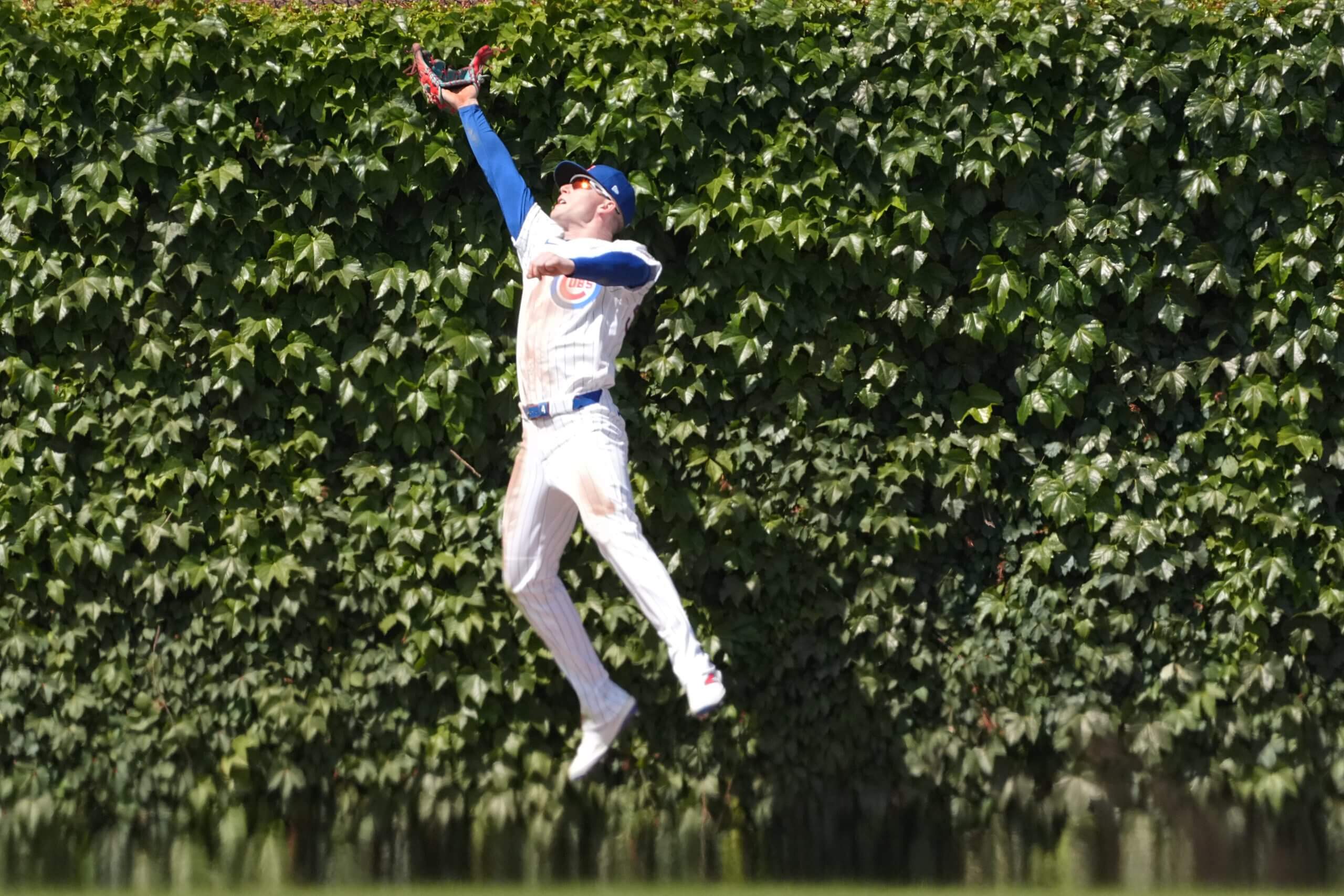 Pete Crow-Armstrong in the outfield for the Cubs. 