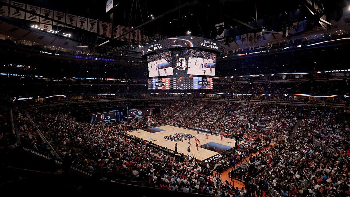 Team Spoon and Team Coop compete during the WNBA All-Star Game