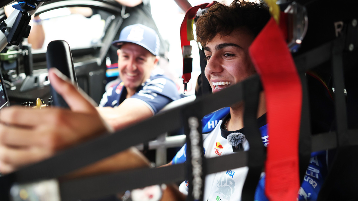 Formula 1 teen Arvid Lindblad drives Ford Mustang Supercar at Goodwood Festival of Speed
