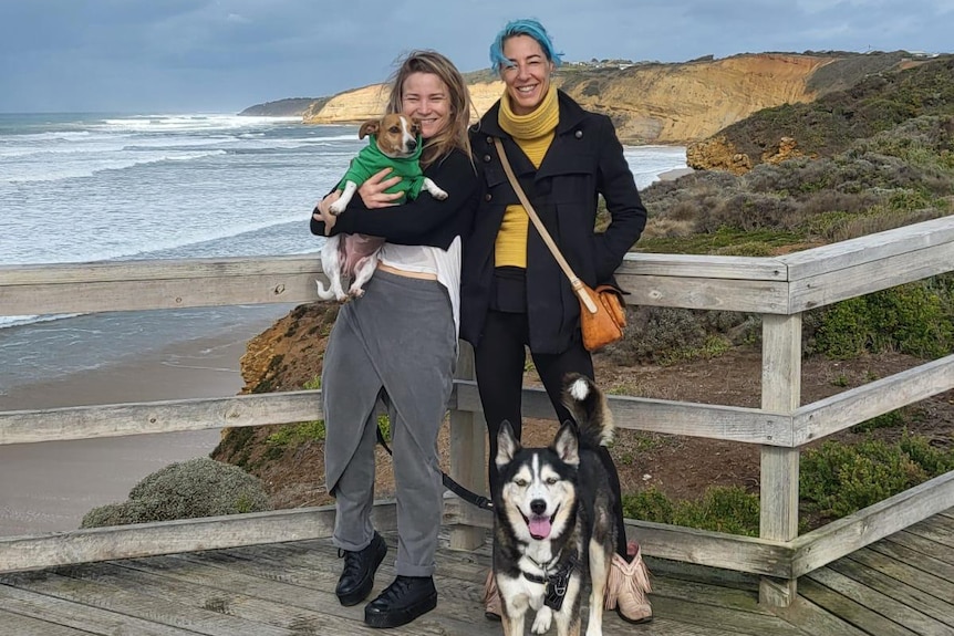Ella and Tania at the beach