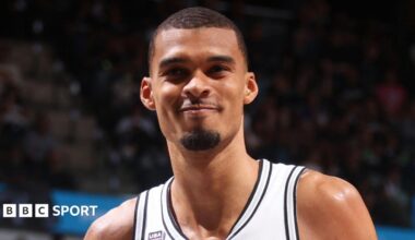 San Antonio Spurs star Victor Wembanyama smiling
