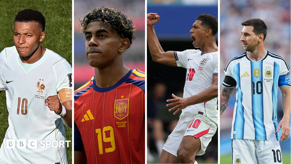 Kylian Mbappe, Lamine Yamal, Jude Bellingham and Lionel Messi