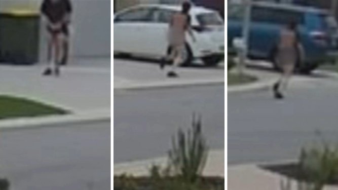 Footage of Perrem staggering through the street. 