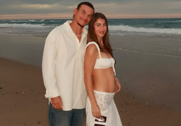 AFL star Daniel Rioli announced he's expecting his first child with TikTok star Paris Lawrence