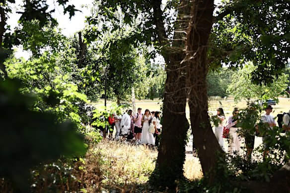 Spectators line up daily in the Wimbledon queue for tickets.