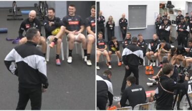 Craig McRae had Collingwood players cracking up in his pre-match address.