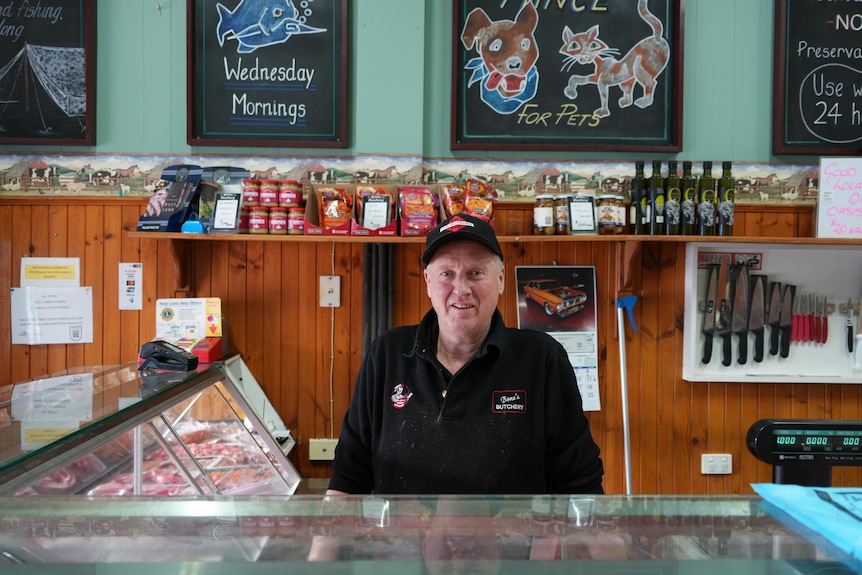 butcher in a butcher shop