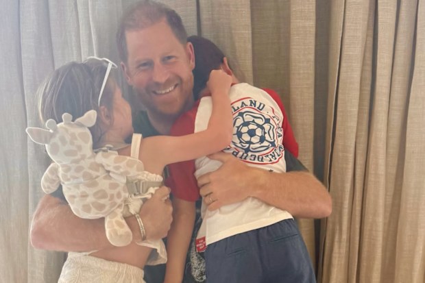 Prince Harry, the Duke of Sussex, with Prince Archie and Princess Lilibet for Father's Day in the UK/US on June 21, 2026.