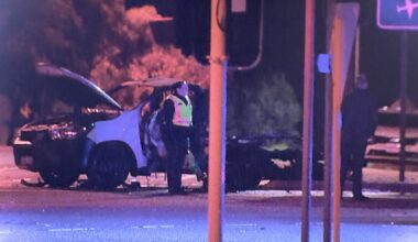 Perth traffic: Fiery crash on Tonkin Highway in Martin puts two in hospital and closes major route