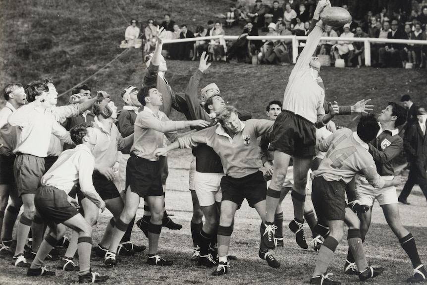 The 1965 CHS first XV playing the CAS first XV.