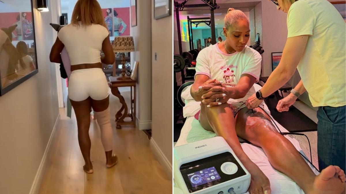 Serena Williams’ comeback over after knee procedure fails to save Wimbledon doubles hopes