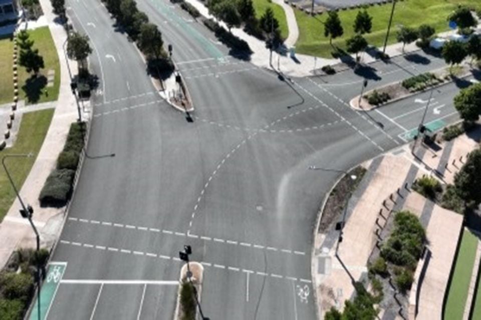 Intersection of Moreton Parade and Paper Avenue, Petrie
