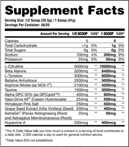 Apollon Nutrition Bare Knuckle V6 Label