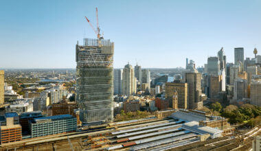 in sydney, the world's tallest timber tower reaches full height