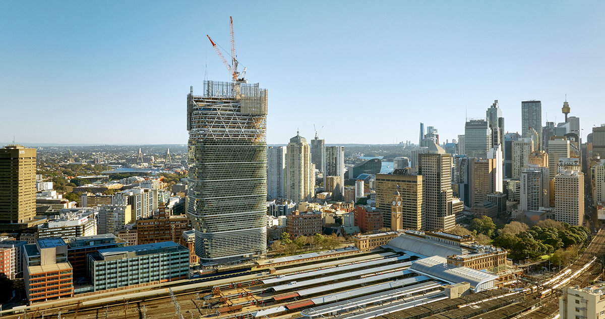 in sydney, the world's tallest timber tower reaches full height