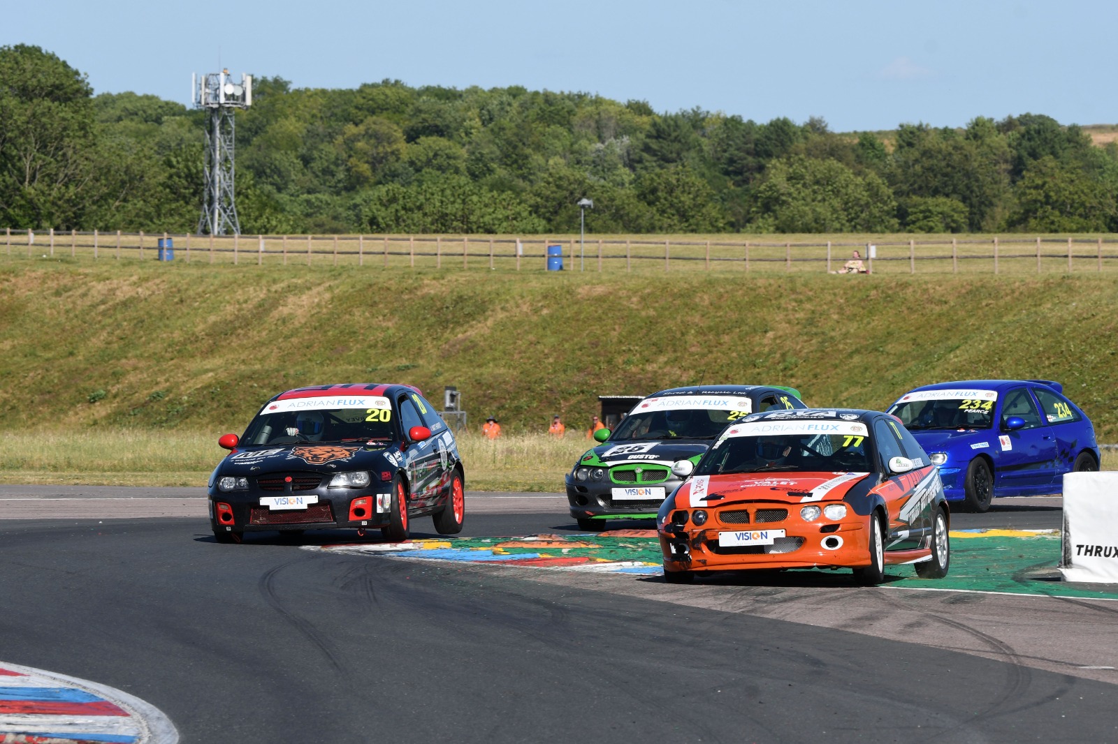 McDermid (r) won the second MG bout despite this chicane-cutting moment
