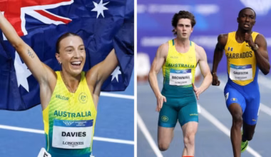 Commonwealth Games Day 4 live: Rose Davies wins historic athletics gold, Aussie avalanche at swimming Rohan Browning slams 100m qualification format