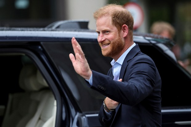 Prince Harry leaves the Centre for Blast Injury Studies at Imperial College London, in London, Sept. 10, 2025.