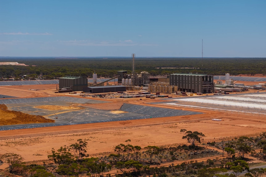 An aeriel view of a rare earths refinery in Kalgoorlie.