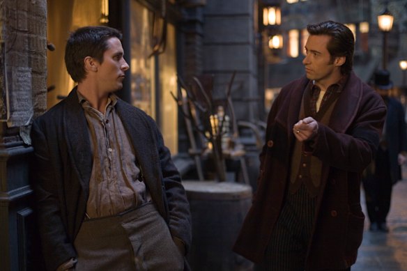 Hugh Jackman and Christian Bale in the Christopher Nolan drama The Prestige.