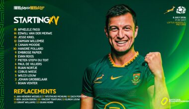 Erasmus names new-look Bok side to face Scotland