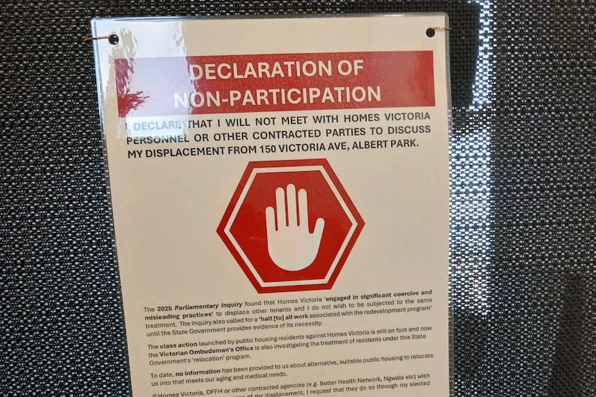 A sign declaring non-participation