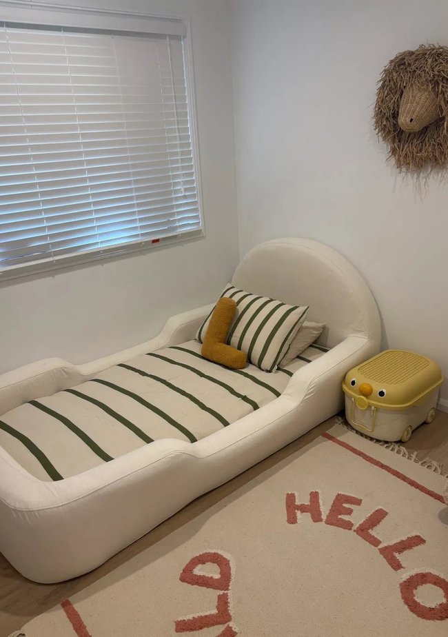 The design is fully padded, low to the ground and free from any sharp edges.