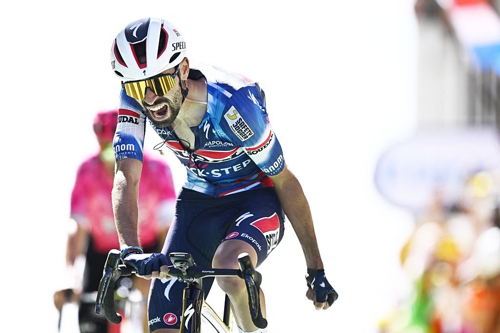 French Valentin Paret-Peintre of Soudal Quick-Step and Irish Ben Healy of EF Education-EasyPost sprint to the finish of stage 16 of the 2025 Tour de France cycling race, from Montpellier to Mont Ventoux (172 km), on Tuesday 22 July 2025 in France. The 112th edition of the Tour de France starts on Saturday 5 July in Lille, France, and will finish in Paris, France on the 27th of July. BELGA PHOTO JASPER JACOBS (Photo by JASPER JACOBS / BELGA MAG / Belga via AFP) (Photo by JASPER JACOBS/BELGA MAG/AFP via Getty Images)